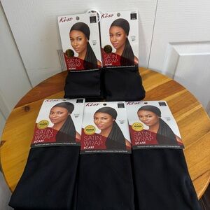 Kiss extra long satin wrap scarf lot of 5